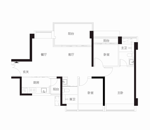 105平3房2厅2卫