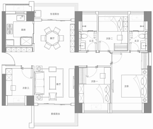 120平4房2厅2卫