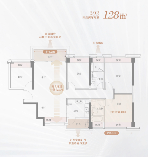 128平4房2厅2卫