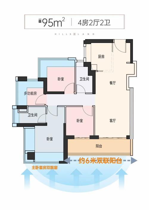 95平4房2厅2卫